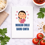 Fridge Magnet Kulkas Rectangle Kata Kata Lucu size 54 x 78 cm